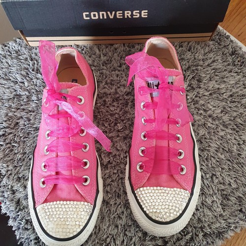 Lovely pink converse with - lovely,